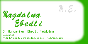 magdolna ebedli business card